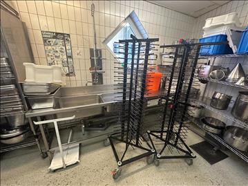 2st tallrikshållare på hjul, Jackstack, 176 cm