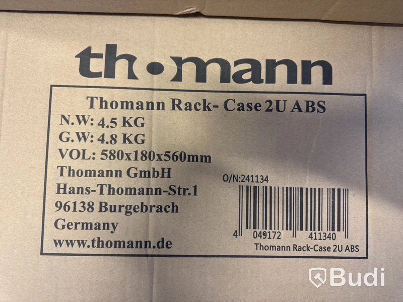 Ny 2 st. thomann rack-case 2U ABS