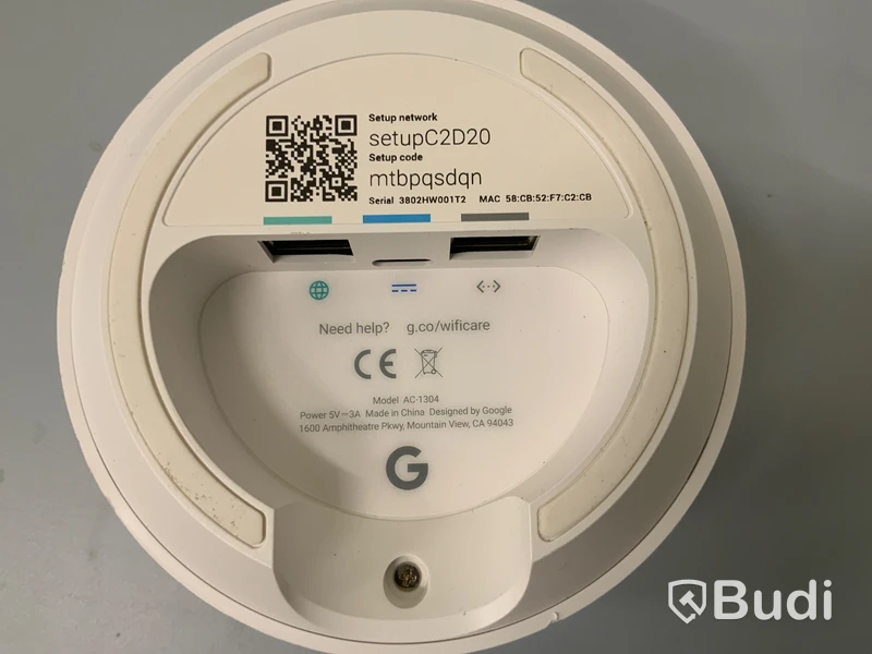 Accesspunkt Google AC-1304 ink USB-C strömadapter