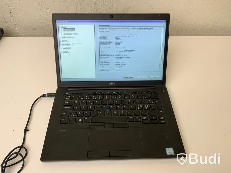 Dell Latitude 7480 8 GB DDR4 RAM, Core I5, 256 GB SSD, 14 tum ink laddare