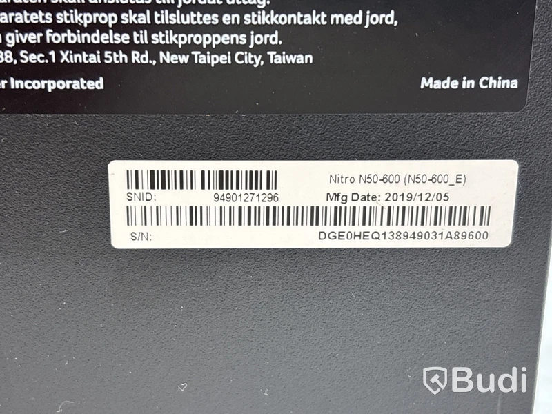Stationär gamingdator Acer Nitro N50-600. OBS! Inget OS.