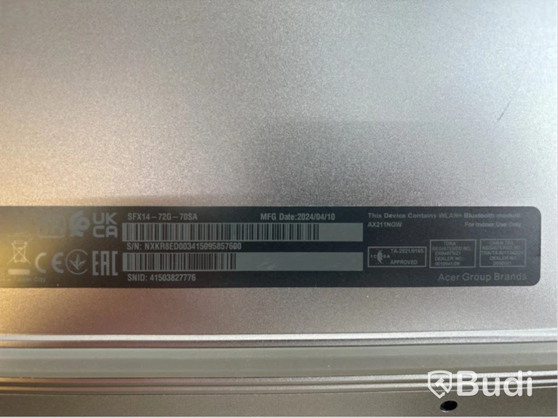 Bärbar dator Acer Swift SFX14-72G 14 tum. Obs! Inget OS
