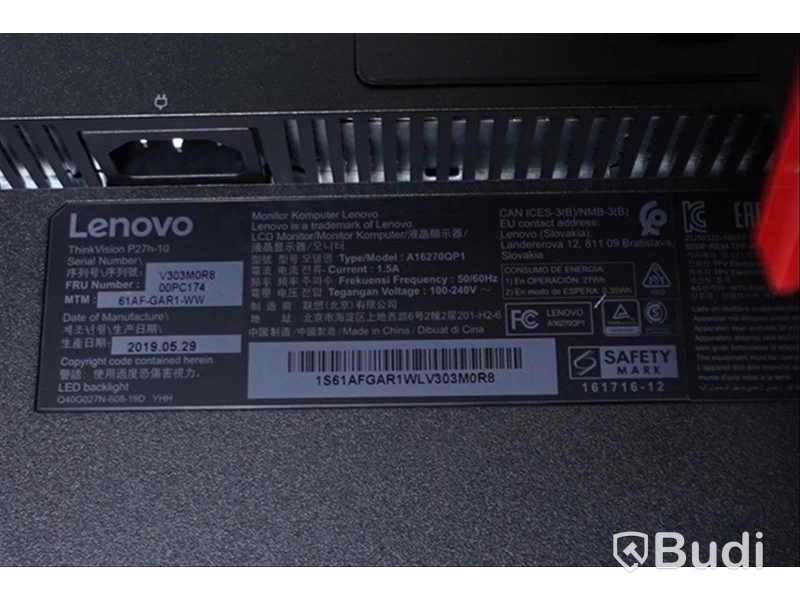 Datorskärm Lenovo ThinkVision 27 tum