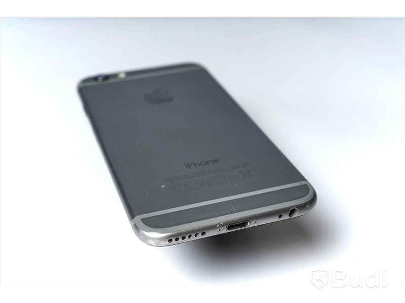 iPhone 6, 16 GB utan tillbehör, sprucken skärm.