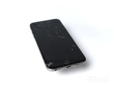 iPhone 6, 16 GB utan tillbehör, sprucken skärm.