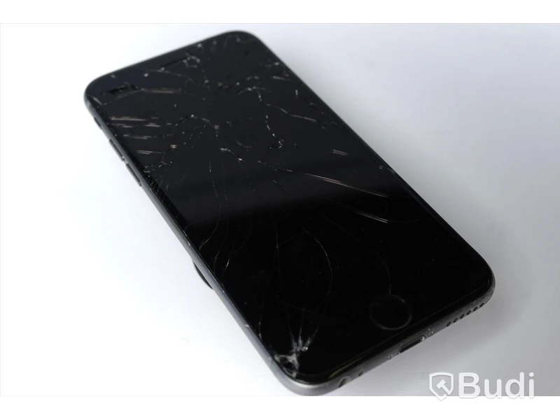 iPhone 6, 16 GB utan tillbehör, sprucken skärm.