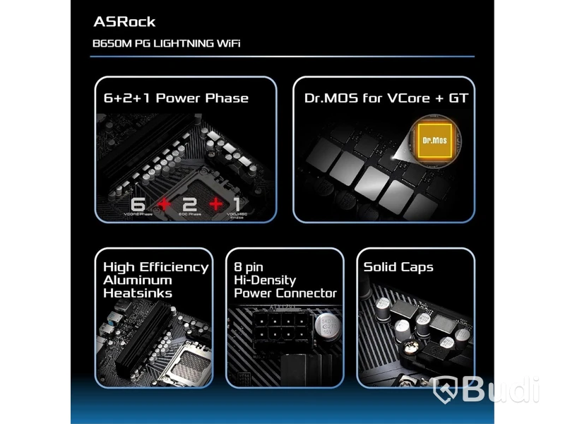 Moderkort ASRock B650M PG Lightning WiFi