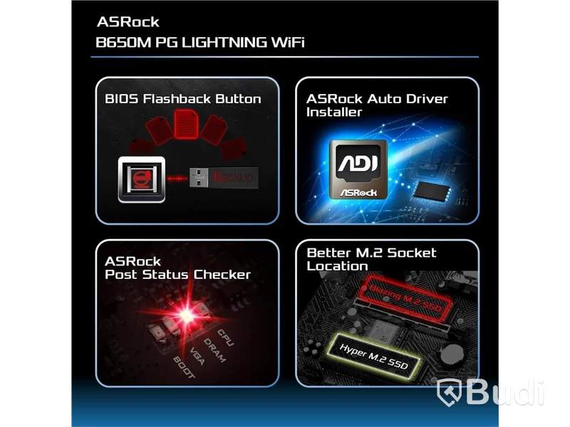 Moderkort ASRock B650M PG Lightning WiFi