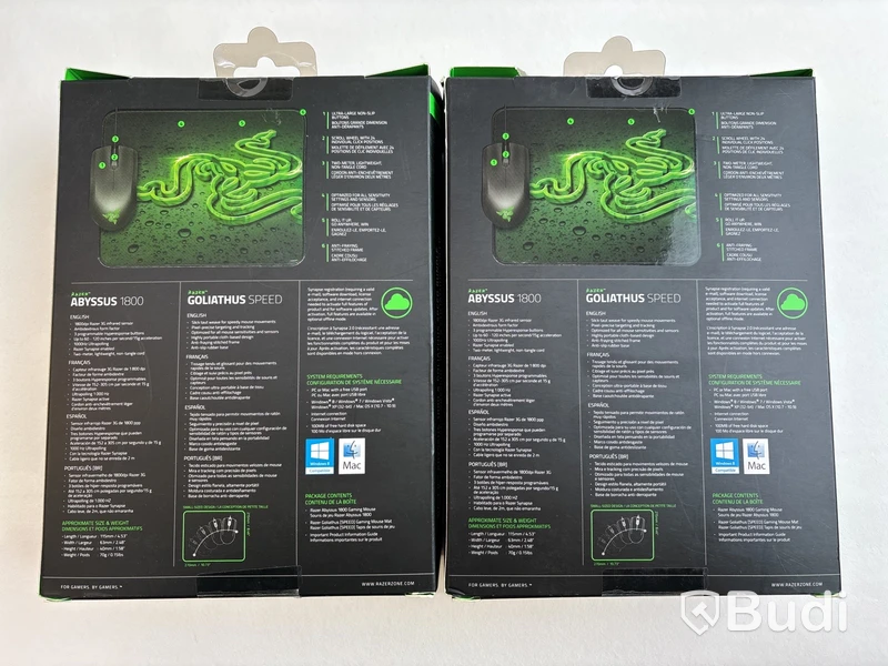 4 st. Gamingmus Razer, olika modeller