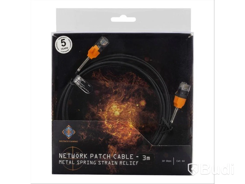 8 st. Nätverkskabel Deltaco Gaming (Svart)