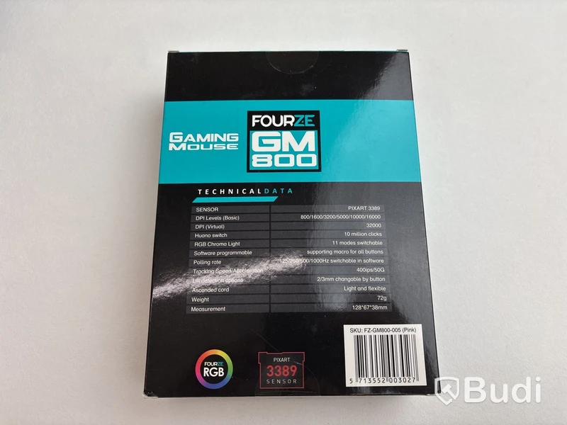 6 st. Gamingmus Fourze GM 800, olika färger