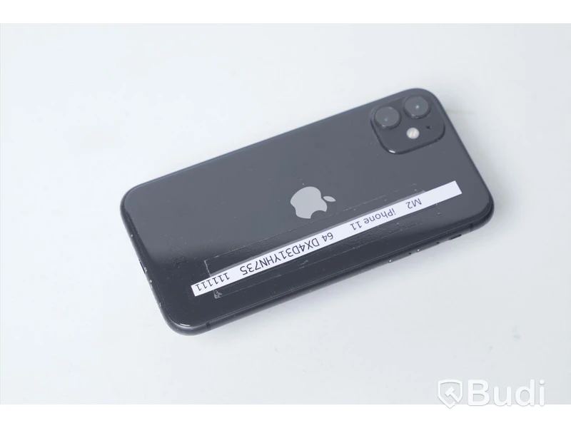 iPhone 11 64GB - Batterihälsa: 91 procent, Skärmen har sprickor samt repor