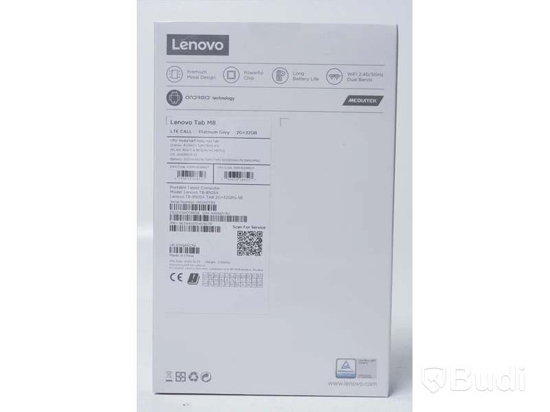 Lenovo Tab M8 HD. Ny, Obruten förpackning.