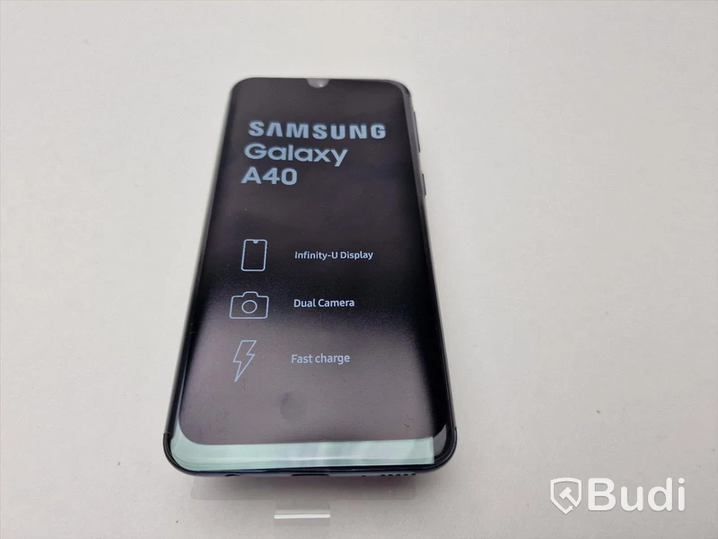 Samsung Galaxy A40 64GB med originalförpackning och laddare