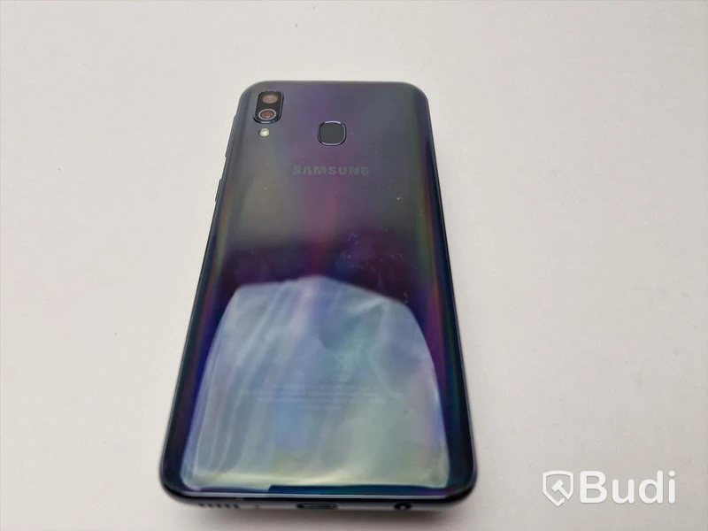 Samsung Galaxy A40 64GB med originalförpackning och laddare