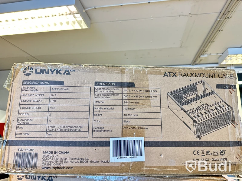 Rackmount Case Unyka Atx. Ord pris inkl. moms: ca 1300 kr.