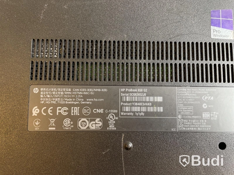 Dator HP Probook 650 G2. OBS! Inget OS.