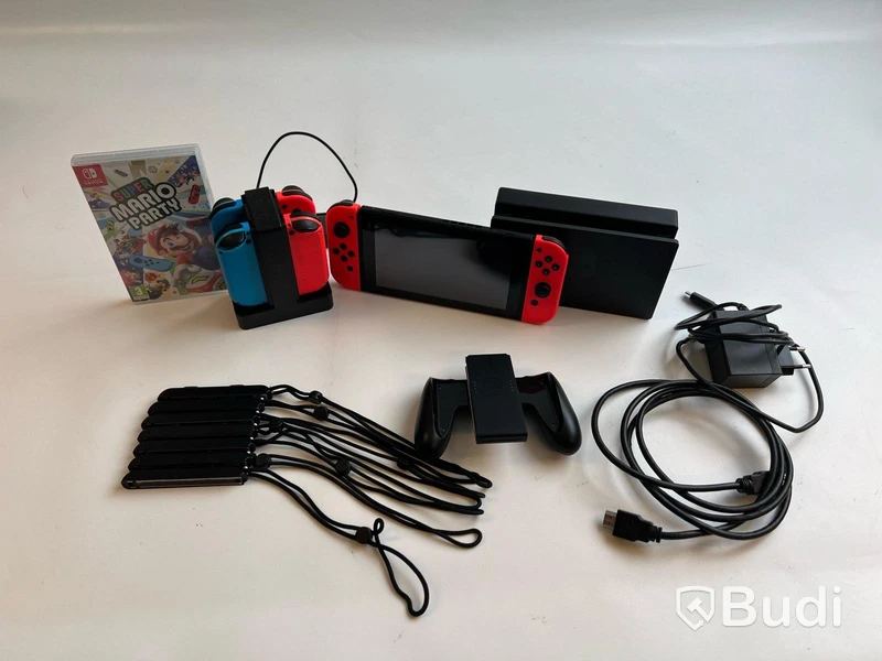 Konsol Nintendo Switch inkl dock och tillbehör.