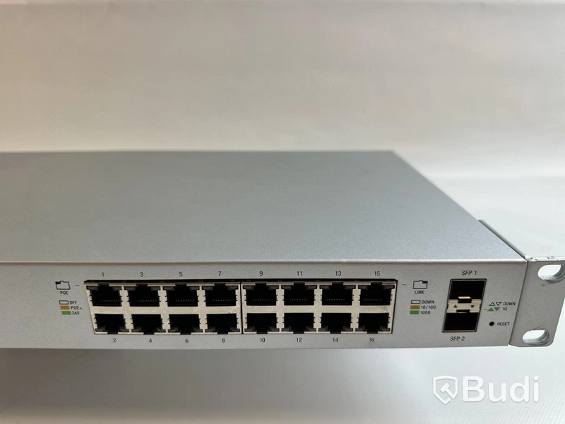 UniFi Switch 16 150W inkl. strömkabel.