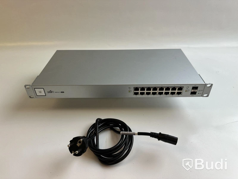 UniFi Switch 16 150W inkl. strömkabel.