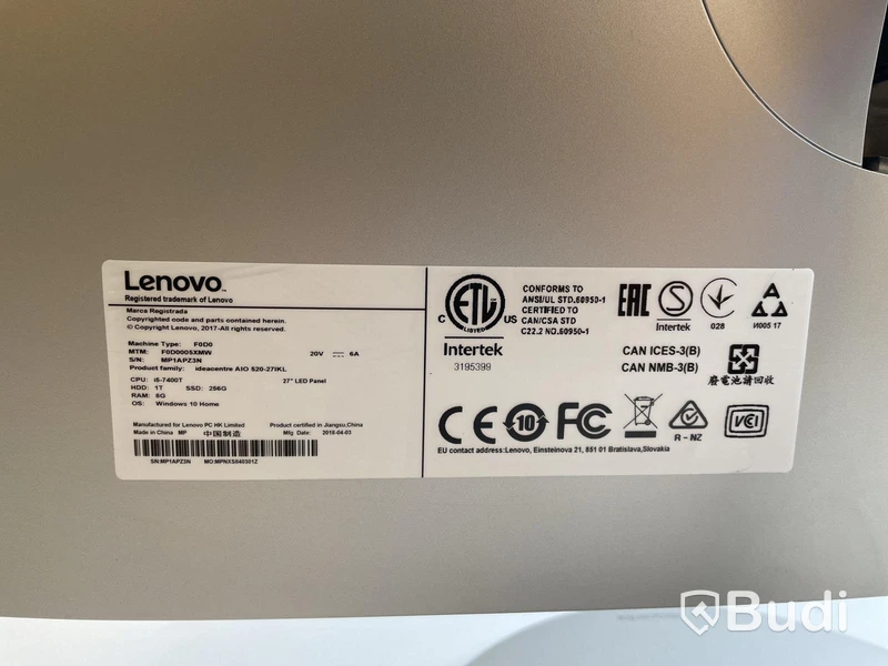 Dator Lenovo IdeaCentre AIO. OBS! Inget OS.