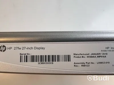 Datorskärm HP 27fw inkl. laddare.