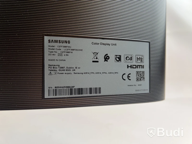 Välvd datorskärm Samsung C27F398