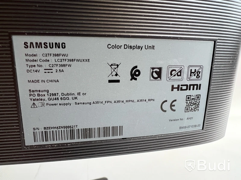 Välvd datorskärm Samsung C27F398