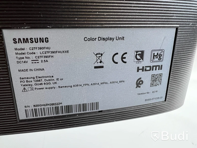 Välvd datorskärm Samsung C27F39FHU