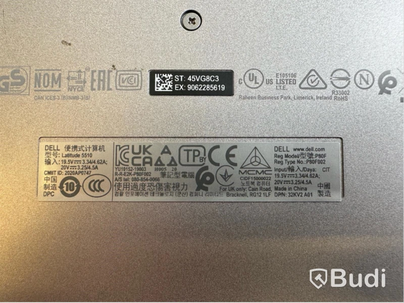 Dator Dell Latitude 5510. inkl laddare. OBS! Inget OS.