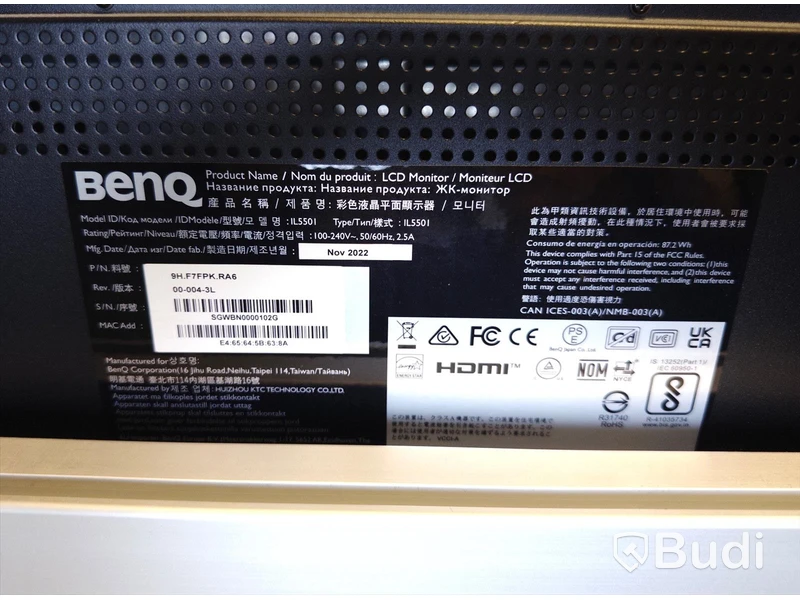 Skärm på stativ med hjul, BenQ IL5501 55-tum IR Touch - Avtal A10099527