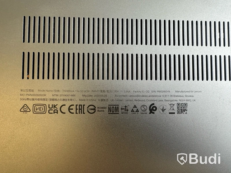 Dator Lenovo ThinkBook 13s G3. OBS! Defekt skärm.