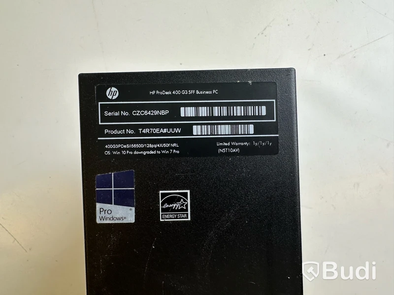 Dator HP ProDesk 400 G3 SFF. OBS! Inget OS.