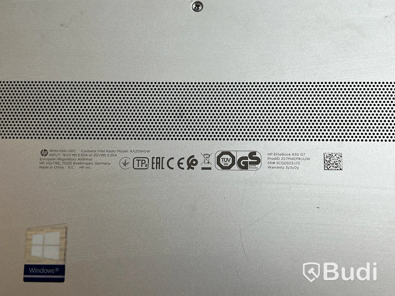 Dator Hp EliteBook 830 G7 Notebook PC inkl. laddare. Obs, Bios är låst.