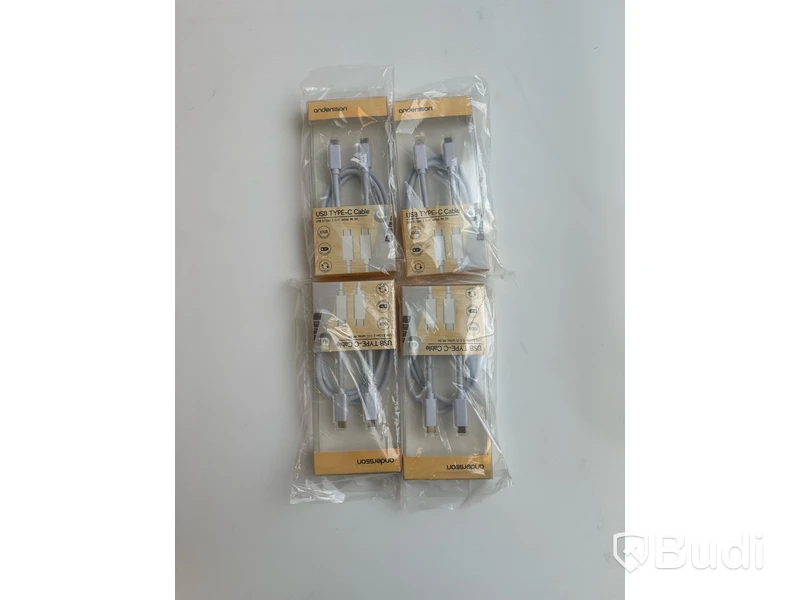 4 st. Wall charger GaN 100w samt 4 st. USB Type-C Cable