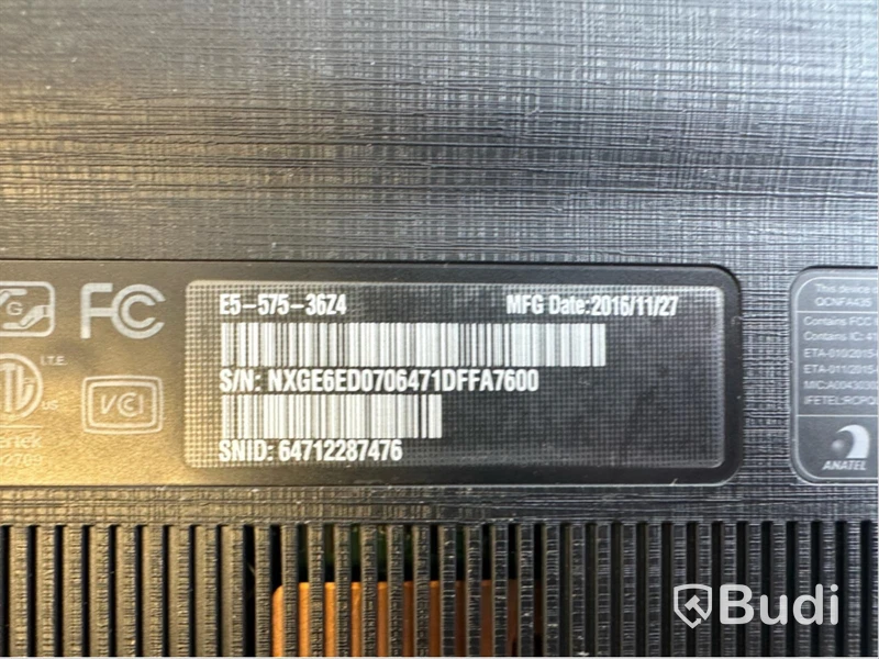Dator Acer Aspire E15. inkl laddare. OBS! Inget OS.