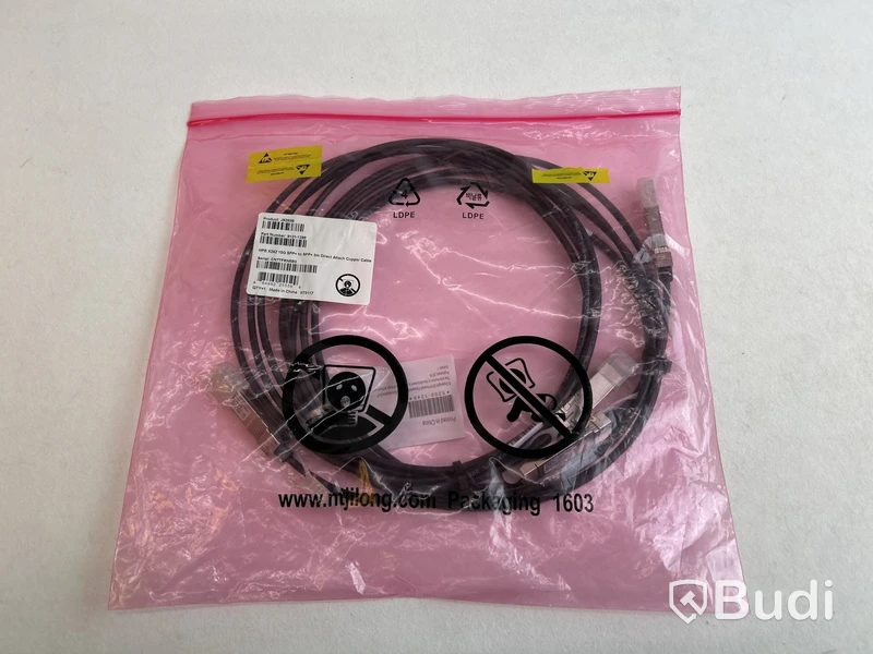 2 st. HPE X242 10G SFP+ to SFP+ 3m Direct Attach Copper Cable
