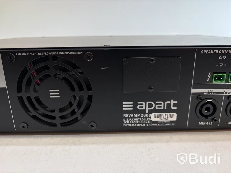 Apart Revamp 2600 2Ch Power Förstärkare 2x600W