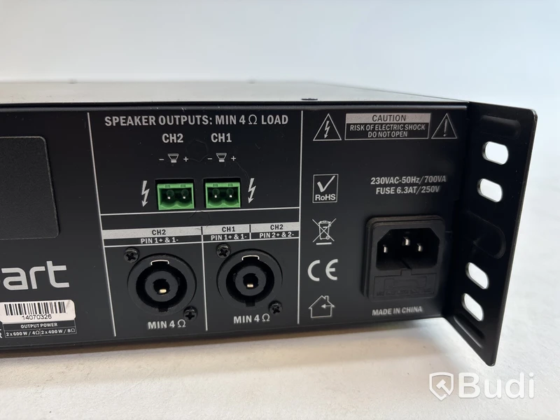 Apart Revamp 2600 2Ch Power Förstärkare 2x600W