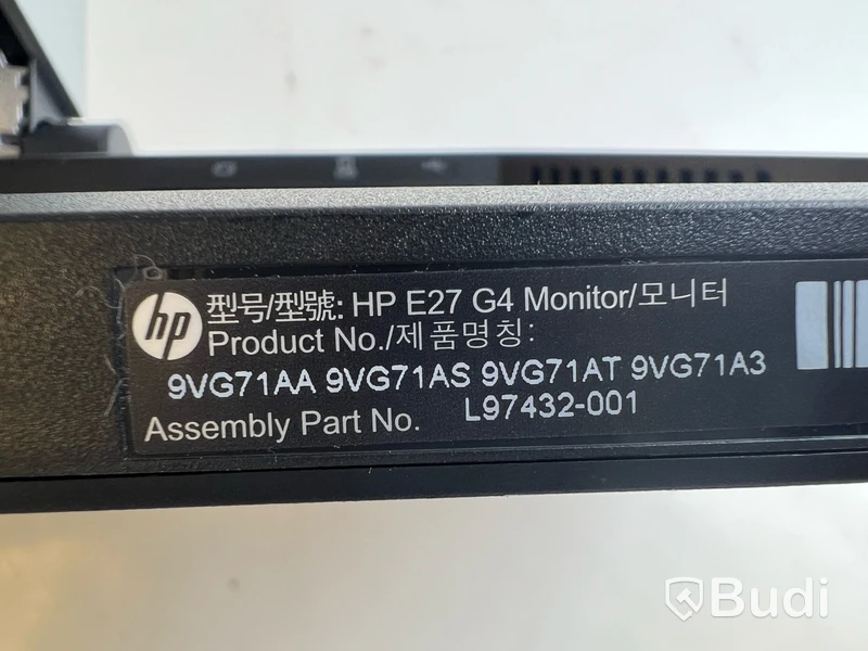 Datorskärm HP E27 G4. inkl. strömkabel.