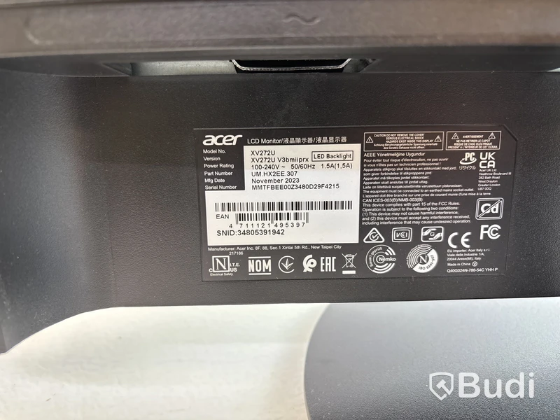 Datorskärm Acer XV272U V3 QHD