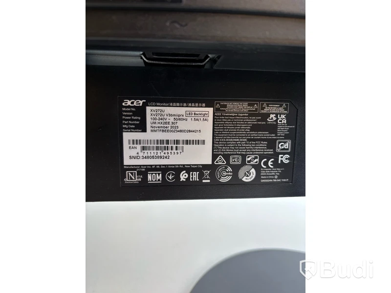 Datorskärm Acer XV272U V3 QHD