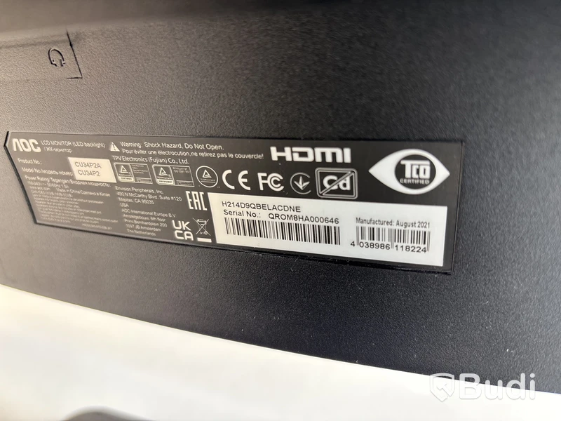 Datorskärm AOC CU34P2A WQHD