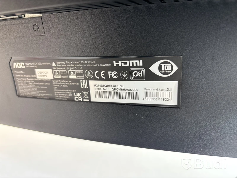 Datorskärm AOC CU34P2A WQHD