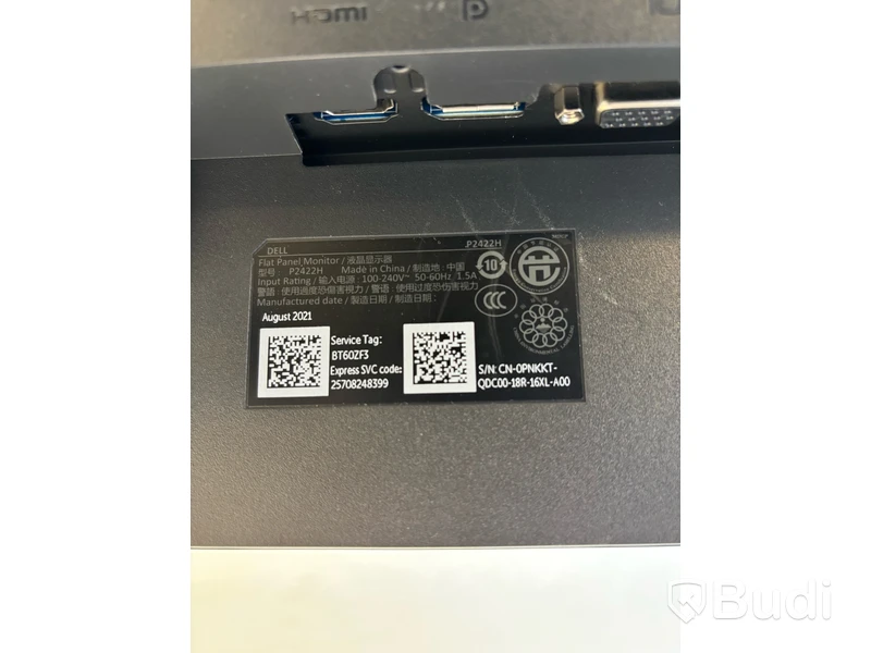 2 st. Datorskärmar Dell P2422H inkl. stativ och dock