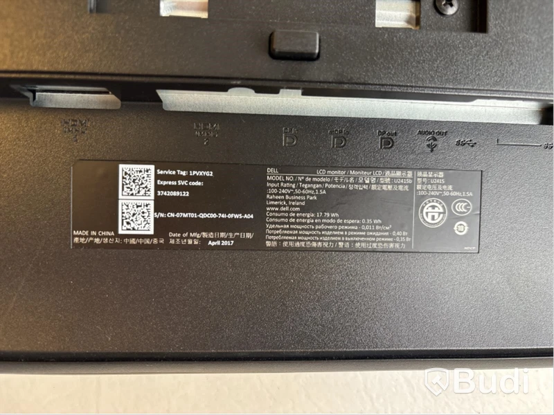 Datorskärm Dell U2415B 24,1 tum OBS! Repad skärm