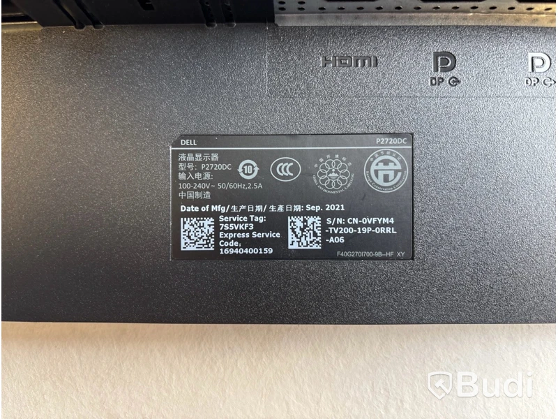 Datorskärm Dell P2720DC 27 tum OBS! Repad skärm