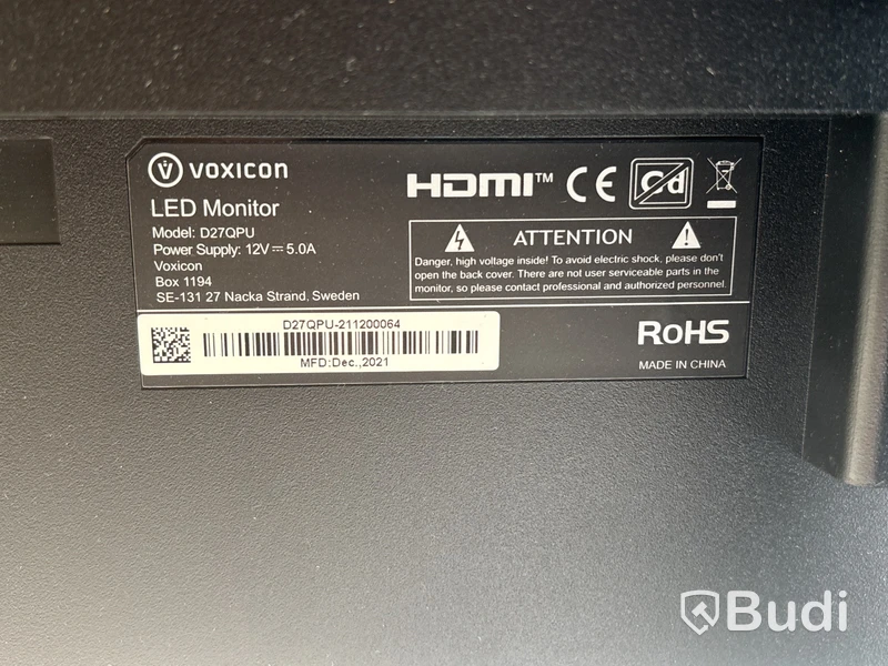 Datorskärm Voxicon, D27QPU, 27 tum