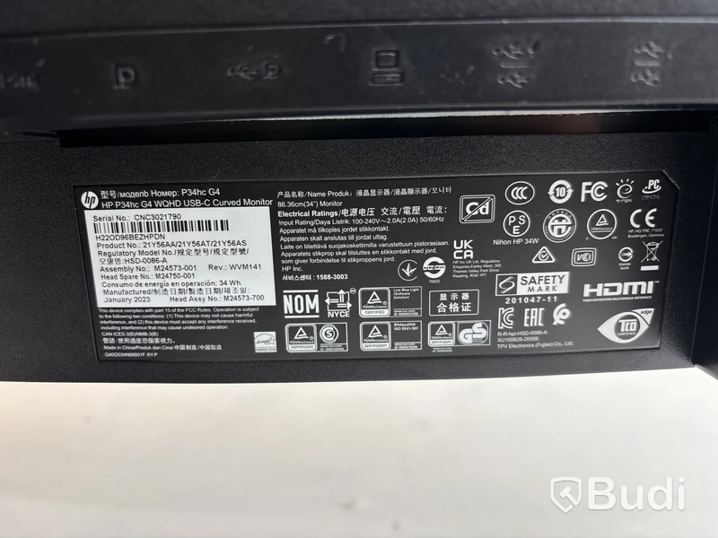 Datorskärm HP P34hc G4 WQHD