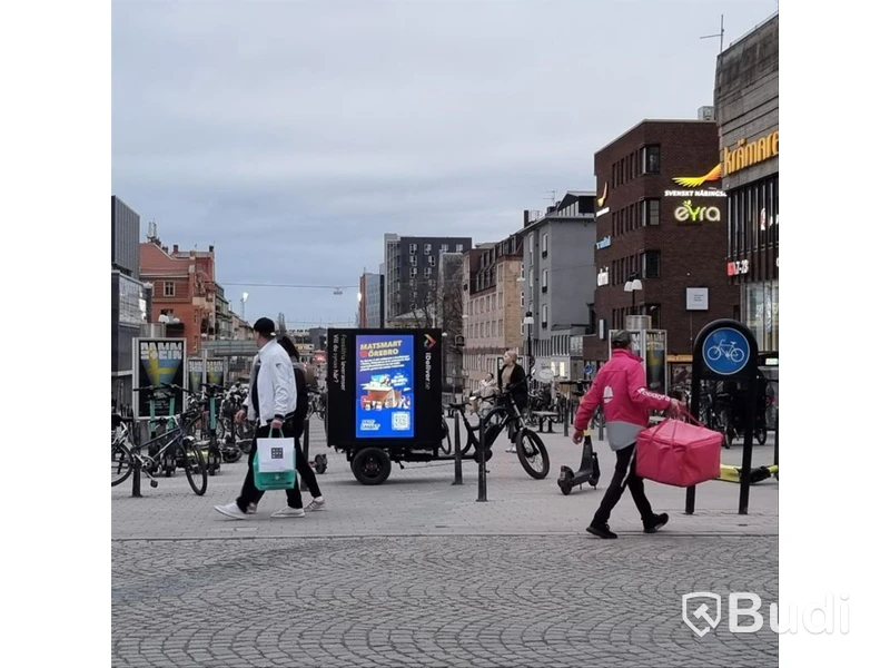 El-cykel för miljövänliga  leveranser och marknadsföring